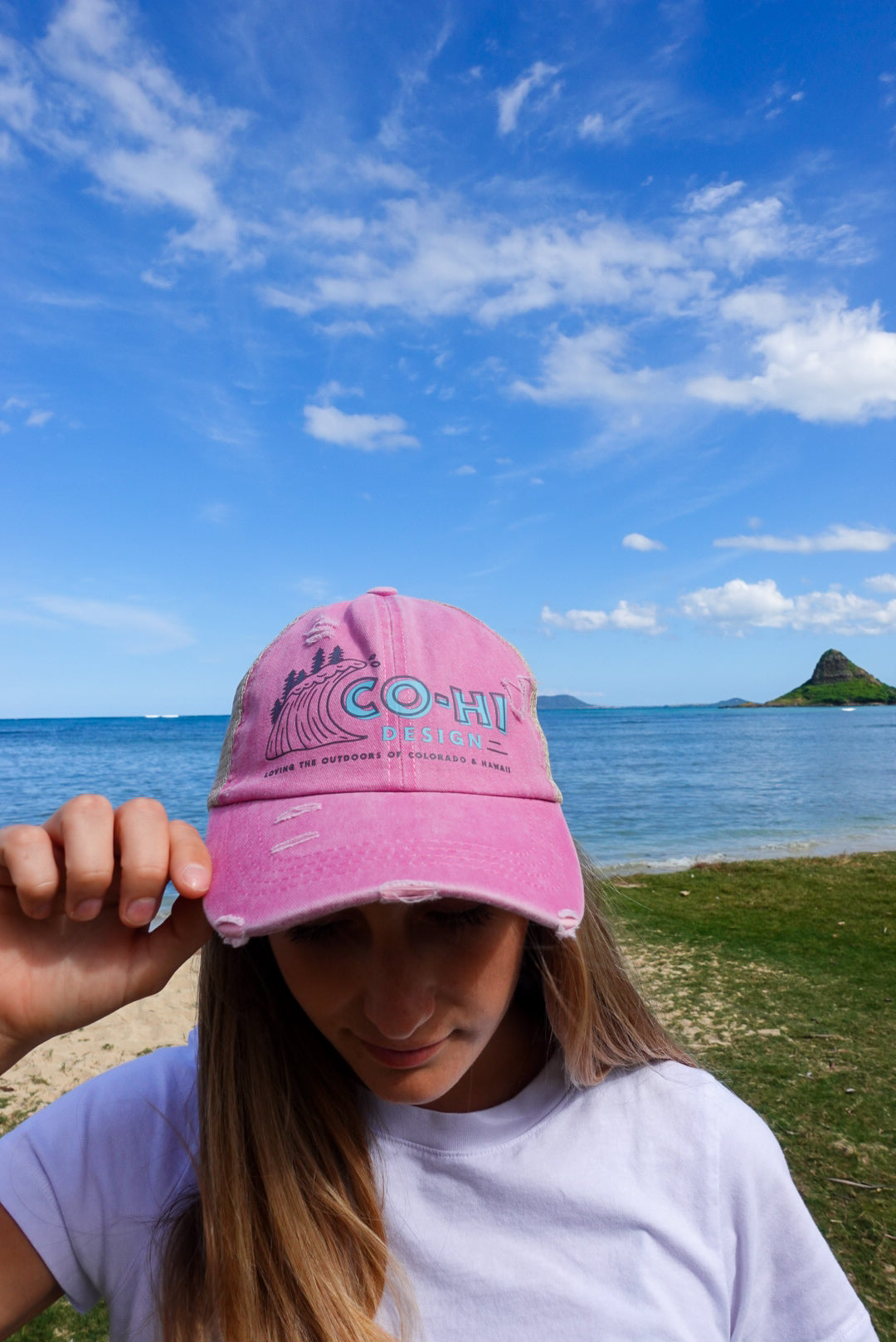 Let the Howdy & Aloha wash over you! || Ponytail Hat