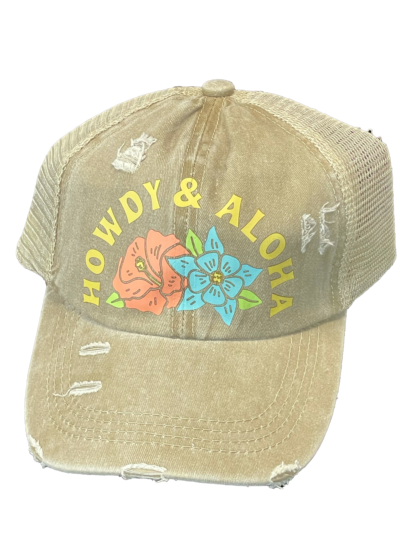 Howdy & Aloha || Ponytail Hat