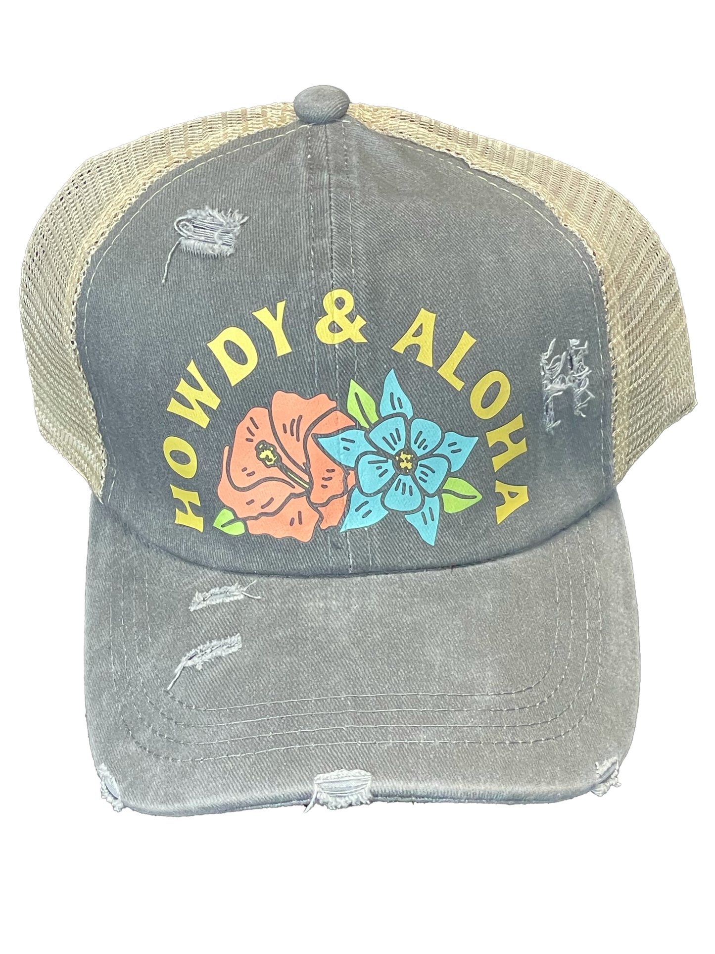 Howdy & Aloha || Ponytail Hat