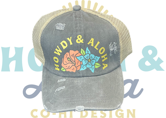 Howdy & Aloha || Ponytail Hat