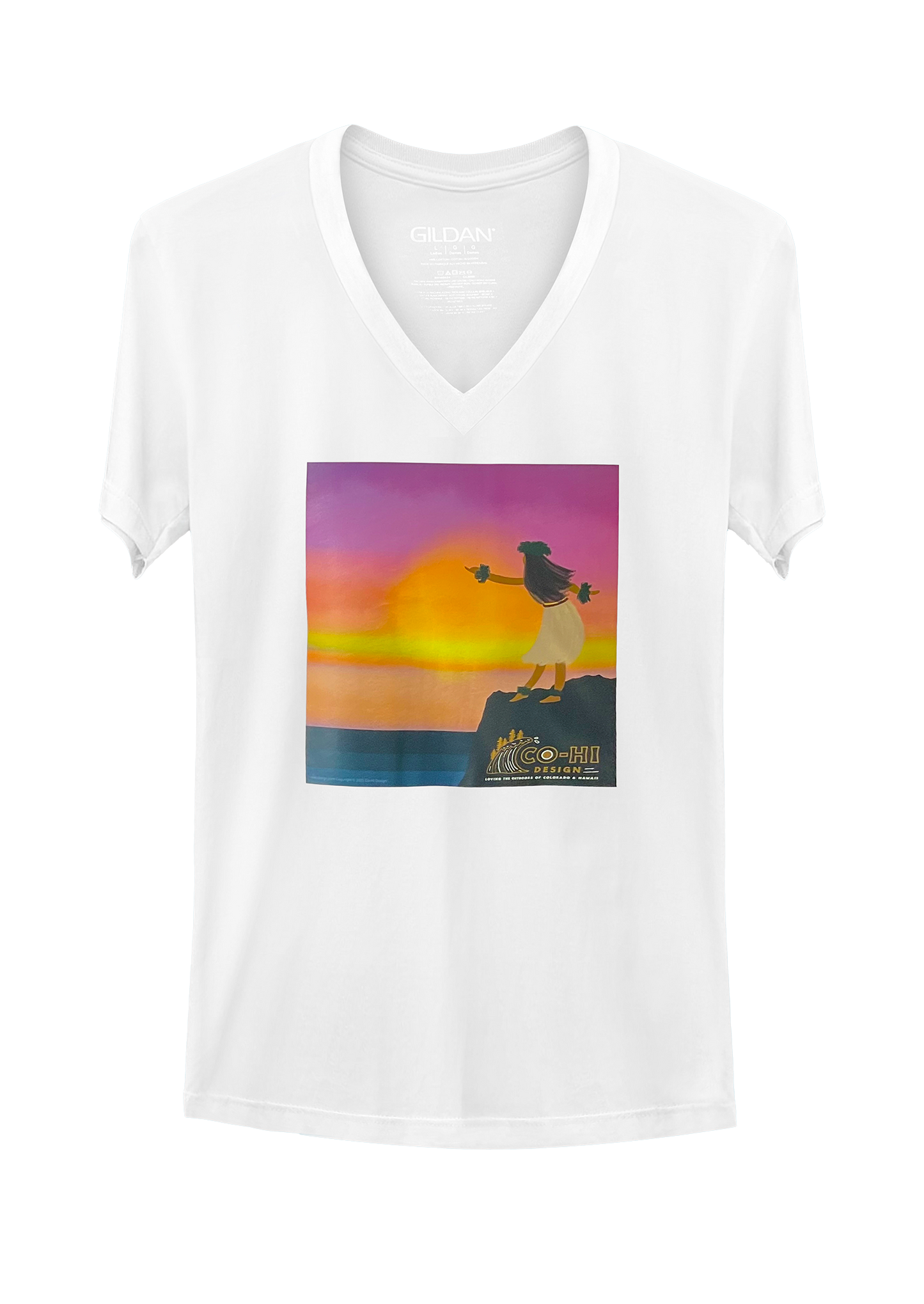 Sunset Hula || White T-Shirt