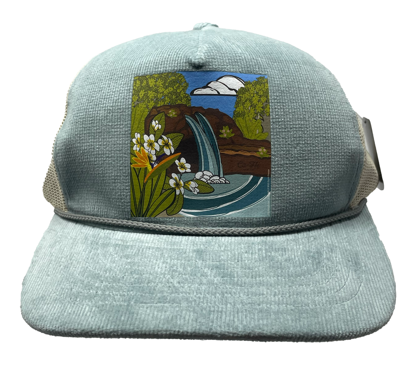 Aloha Rainbow Falls! || Corduroy Trucker Hat