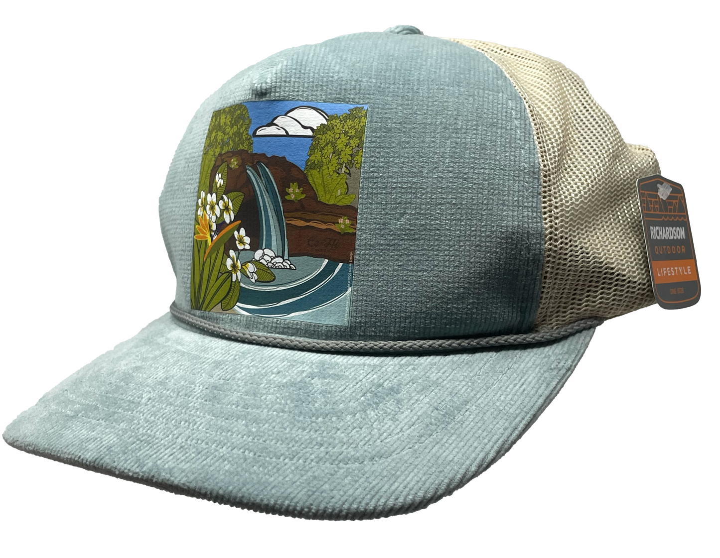 Aloha Rainbow Falls! || Corduroy Trucker Hat