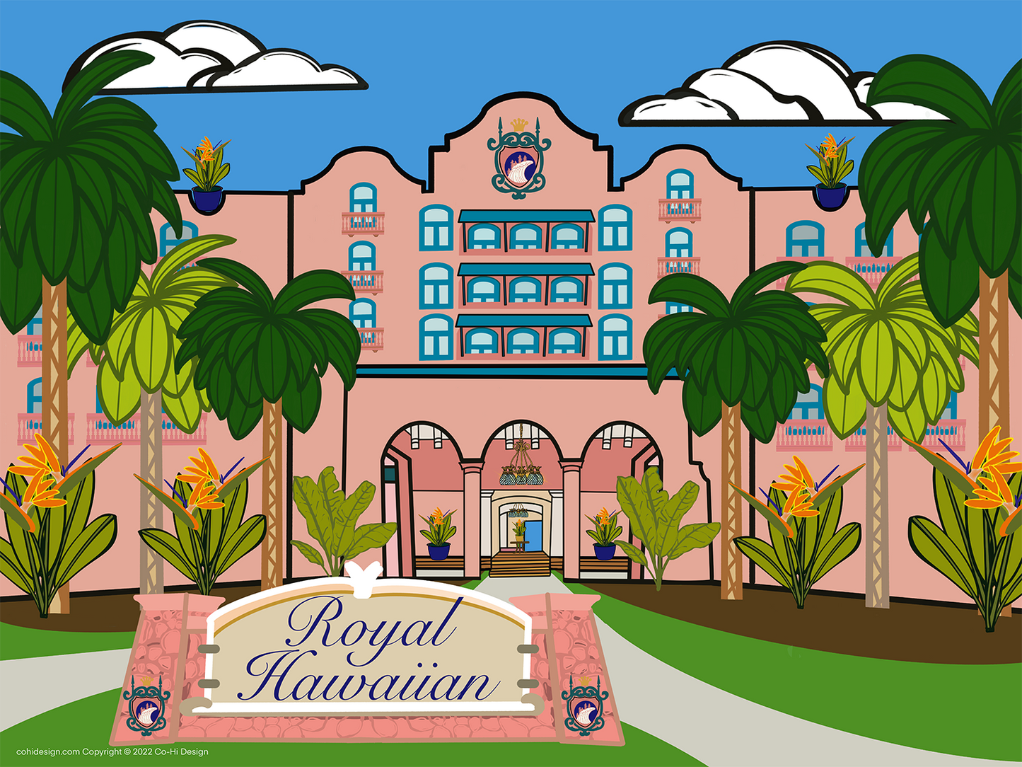 Aloha Royal Hawaiian Hotel! || White T-Shirt