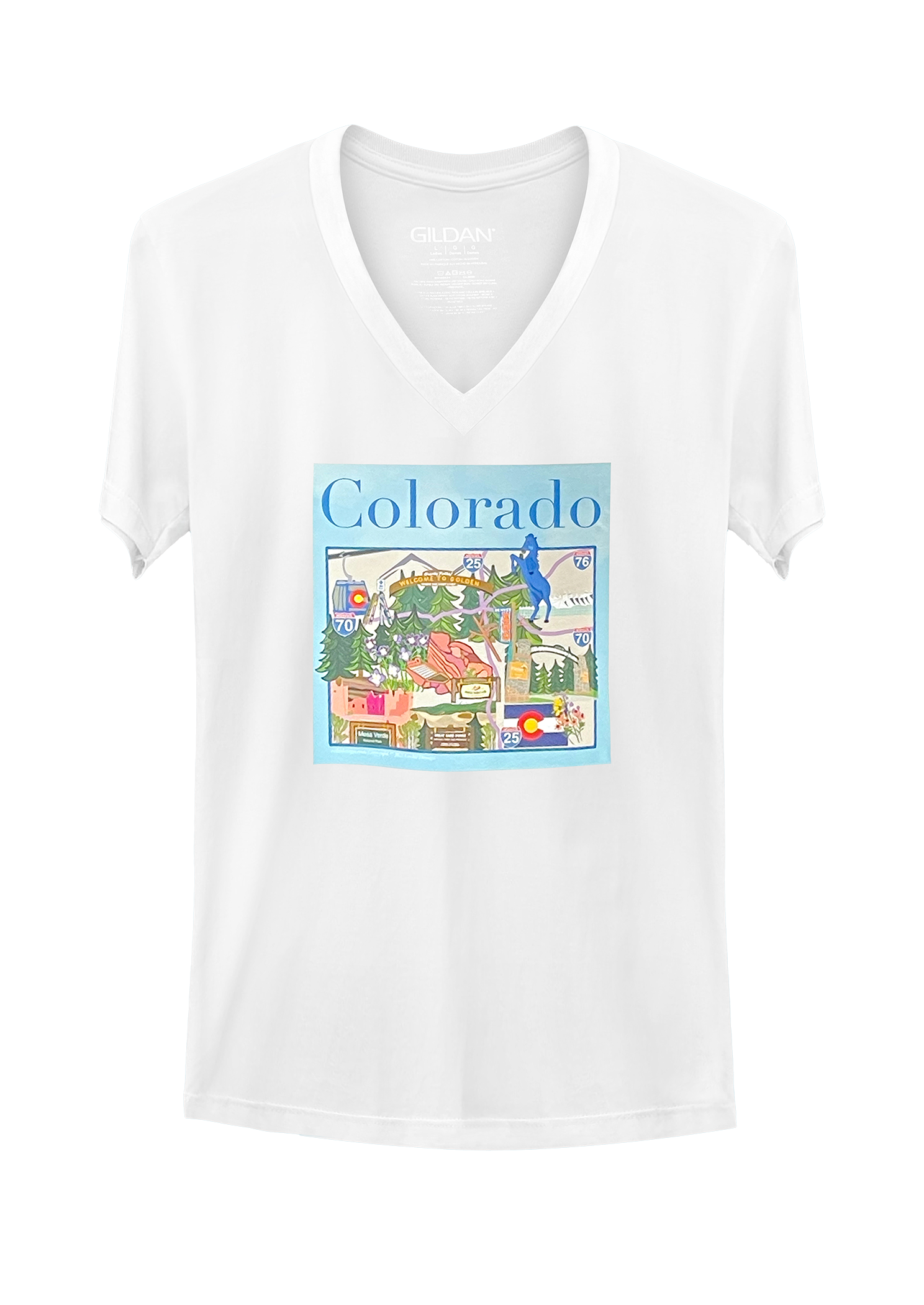 Colorado State Map T-Shirt