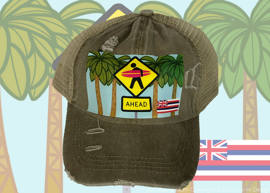 Surfer Crossing Co-Hi || Ponytail Hat