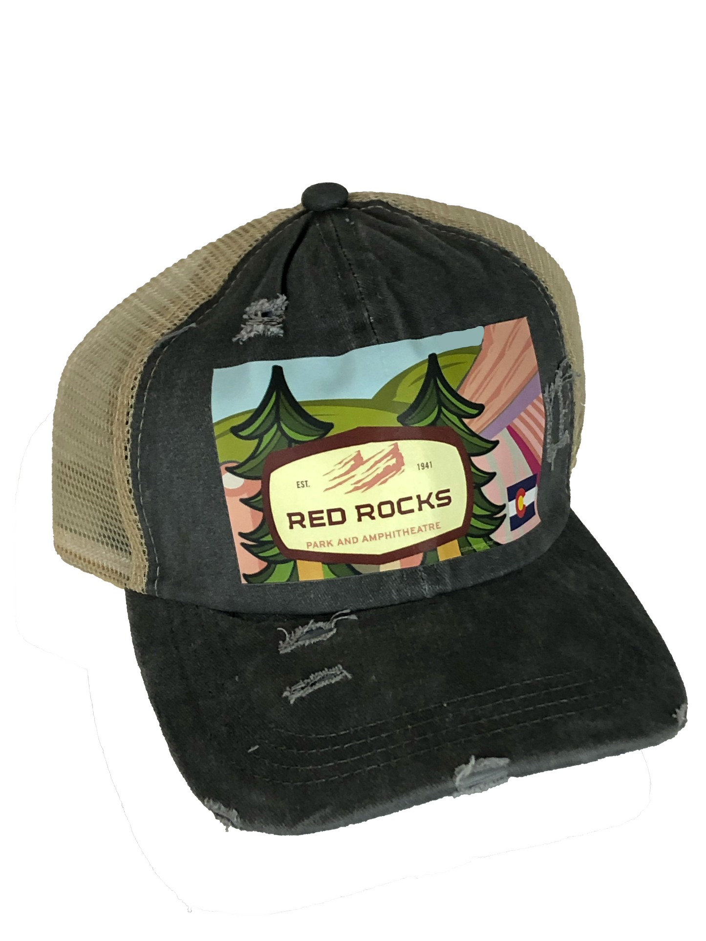 Red Rocks Tickled Pink || Ponytail Hat