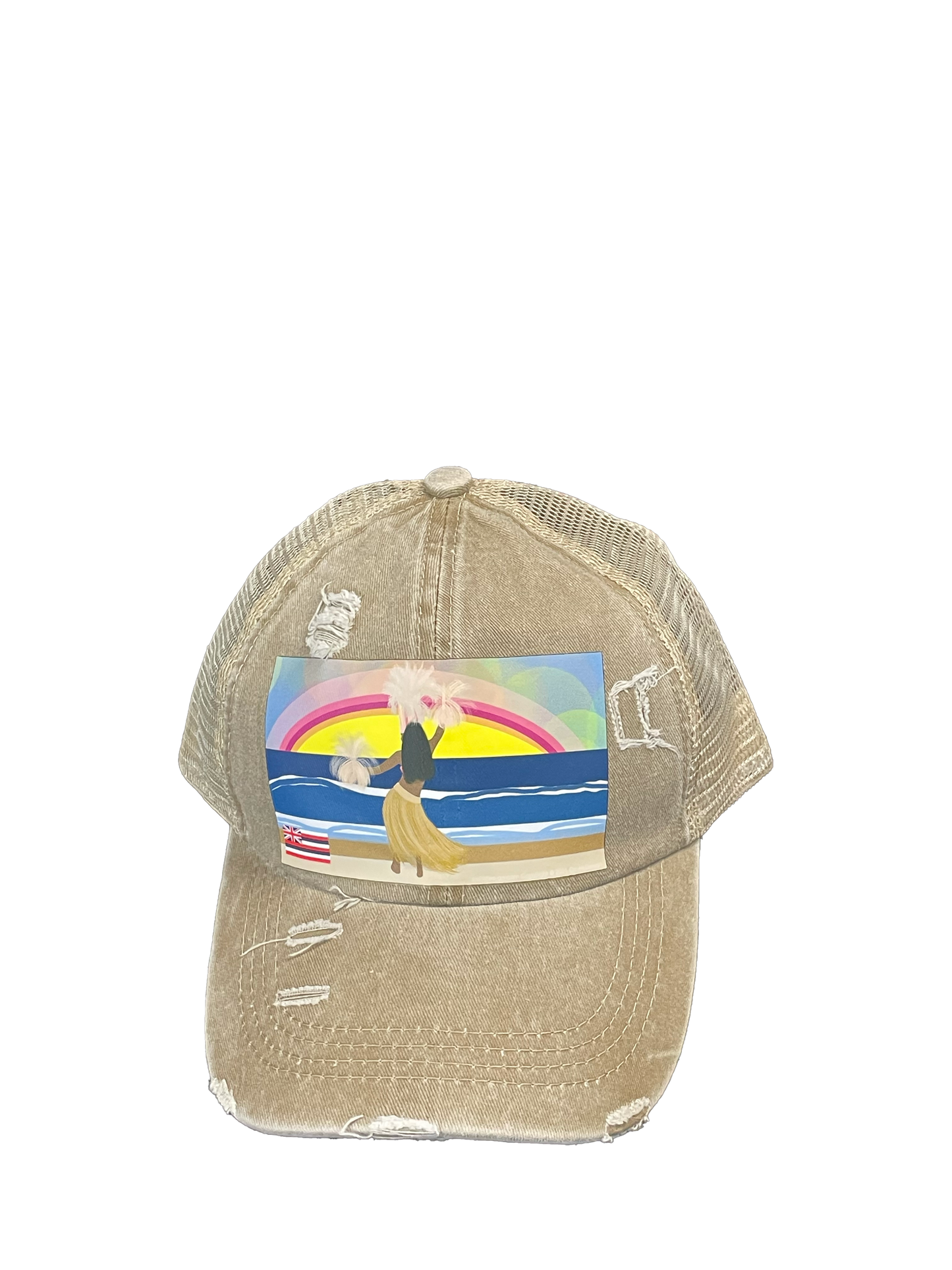 Sunset Hula || Ponytail Hat